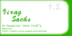 virag sachs business card